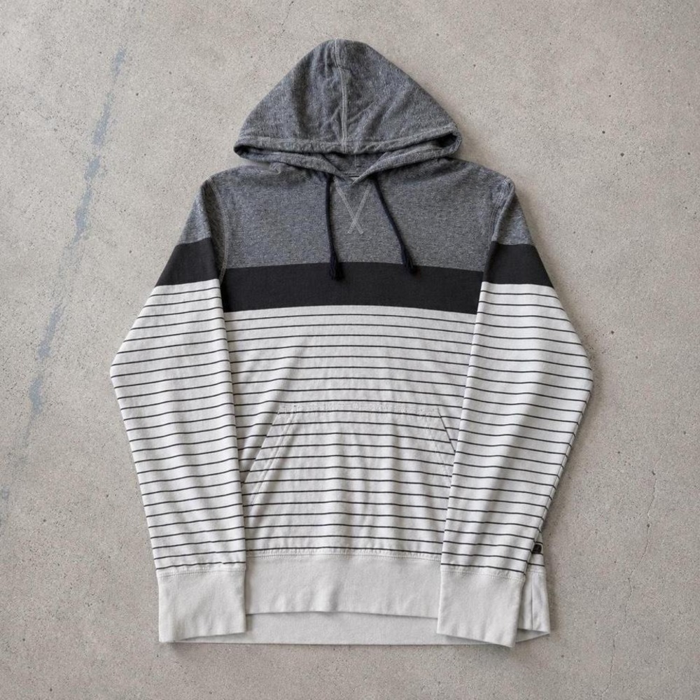Y2K‎ Vintage Striped Surf Skate Hoodie Coastal Skater Streetwear Pullover